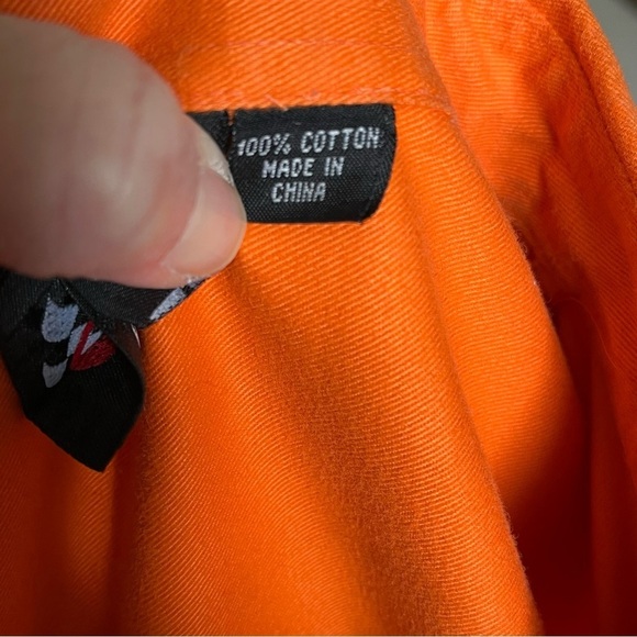 Tony Stewart Embroidered Men's Orange Button Down Short Sleeve Shirt XL NASCAR - Picture 10 of 10